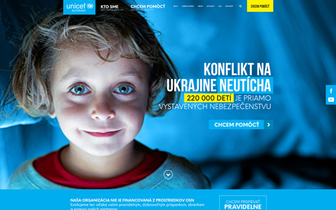 Návrh webdizajnu pre organizáciu UNICEF